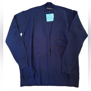 NWT Faith & Zoe Navy Cardigan Sz M